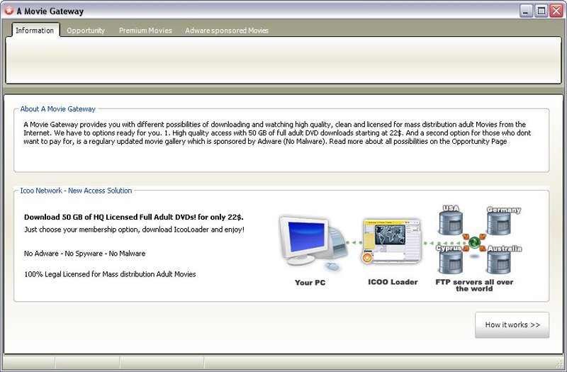 A Movie Gateway Screenshot